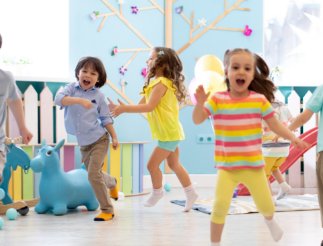 preschool children dancing